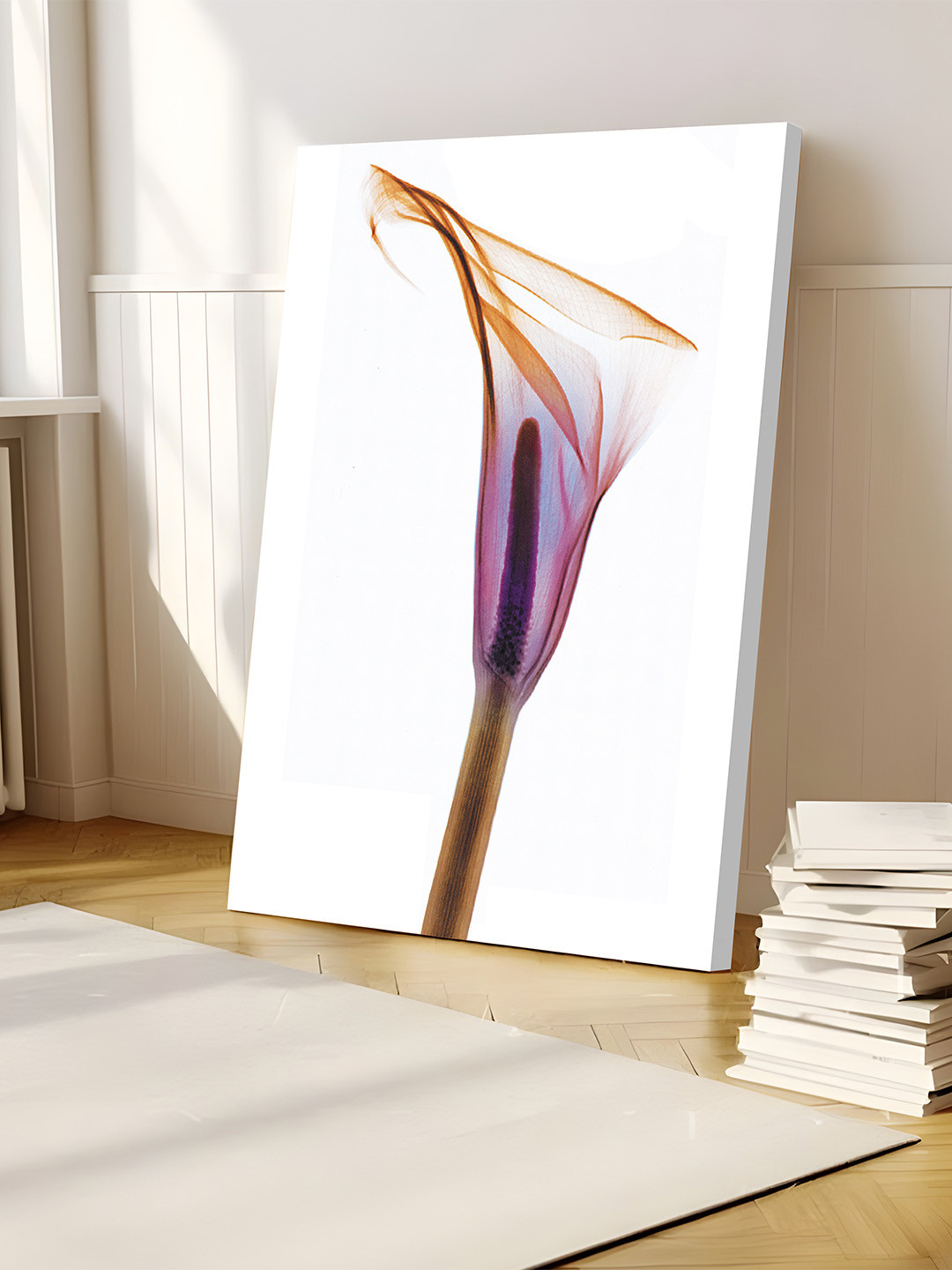 Art Street White Printed Calla Lily Painting Wall Art