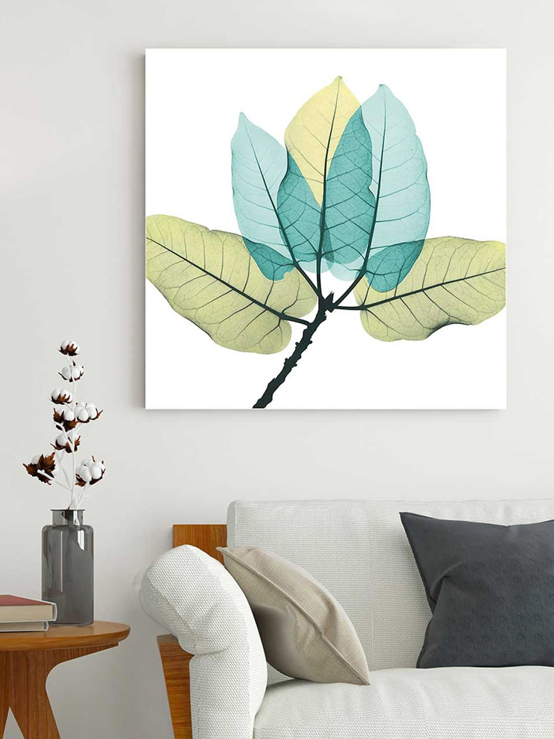 Art Street Burkey Leaves Canvas Wall Square Paintings Wall Art - 22 x 22 In