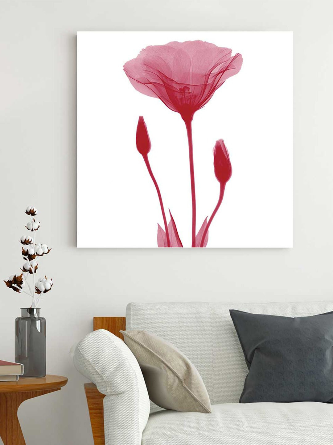 Art Street White Printed Abstract Floral Painted Wall Art