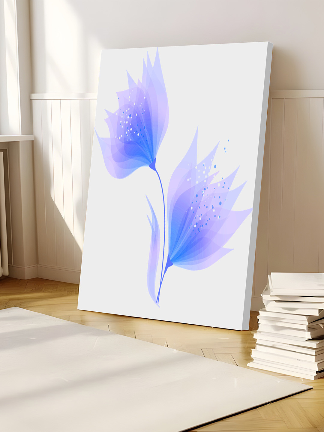 Art Street Flowers Lilies Canvas Wall Rectangle Paintings Wall Art - 16 x 22In