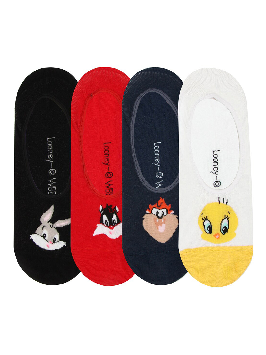 Bonjour Pack Of 4 Assorted Patterned Cotton Socks