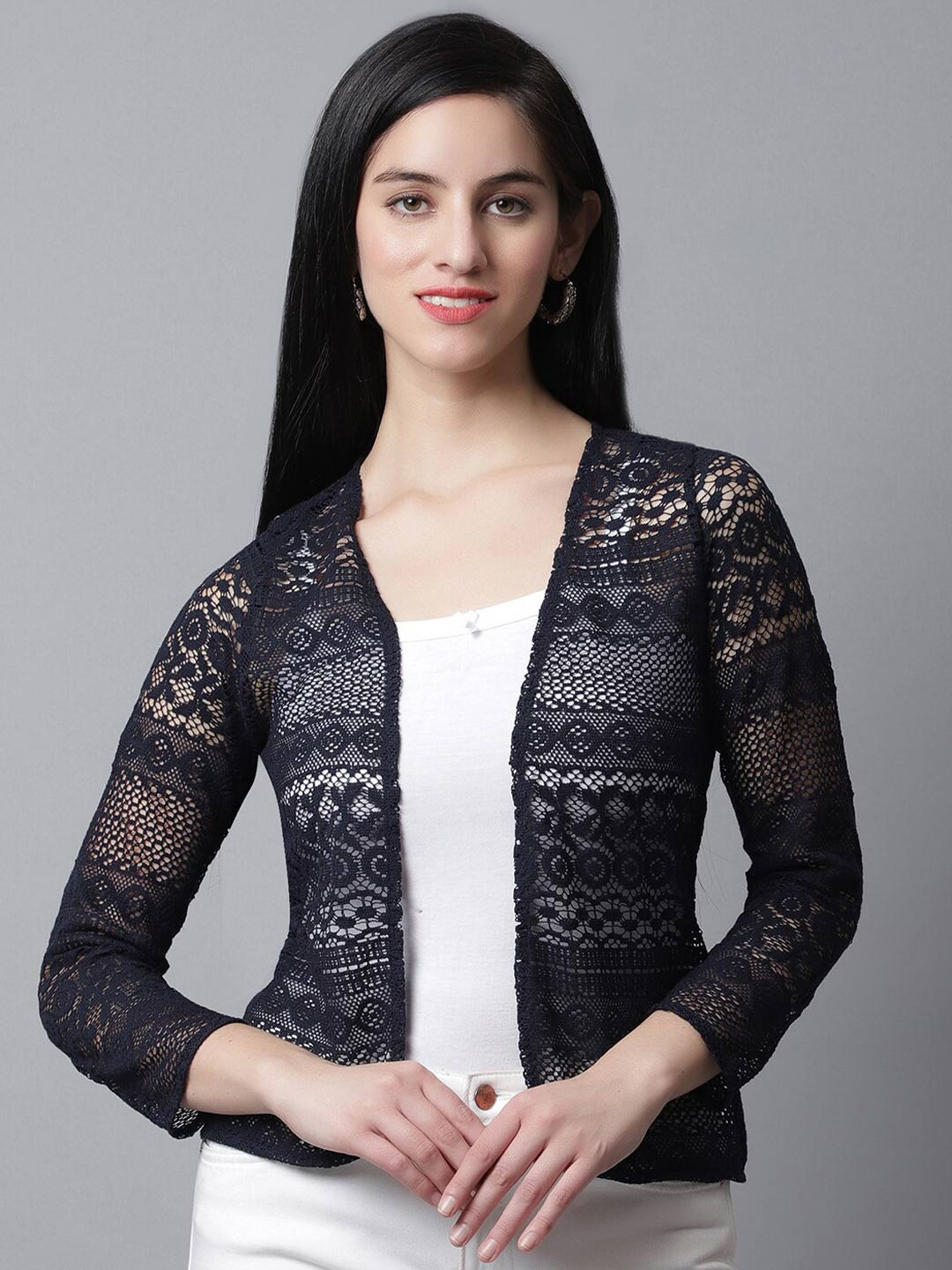 Rute Geometric Print Shrug