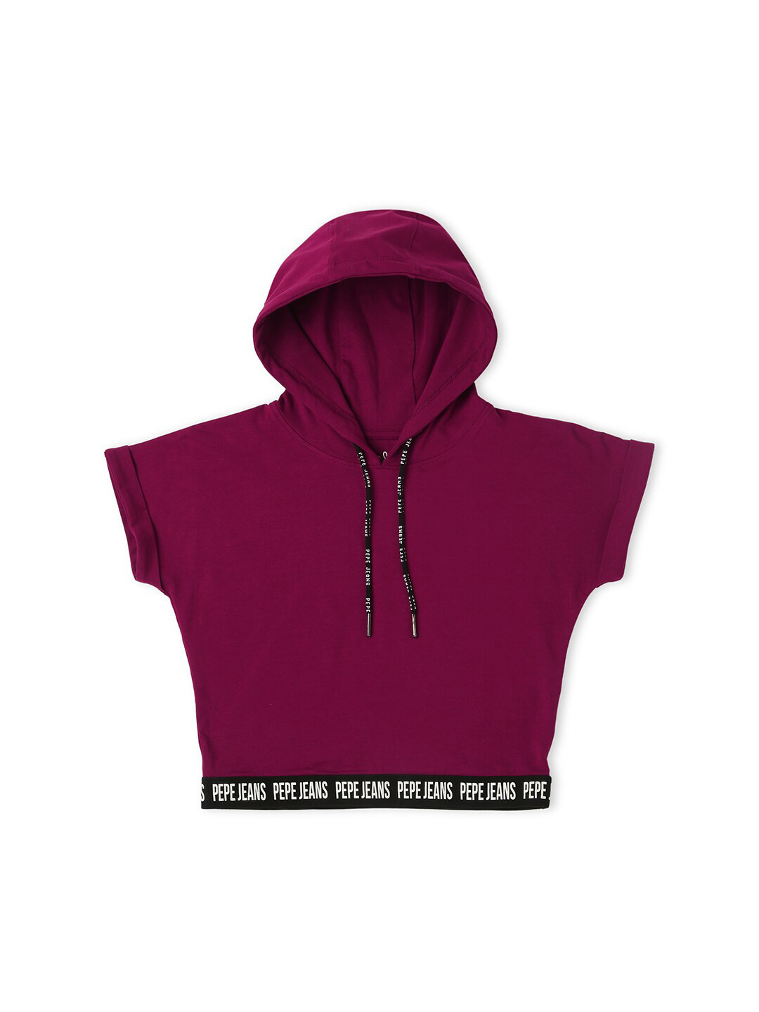 Pepe Jeans Girls Red Extended Sleeves Oversized T-shirt