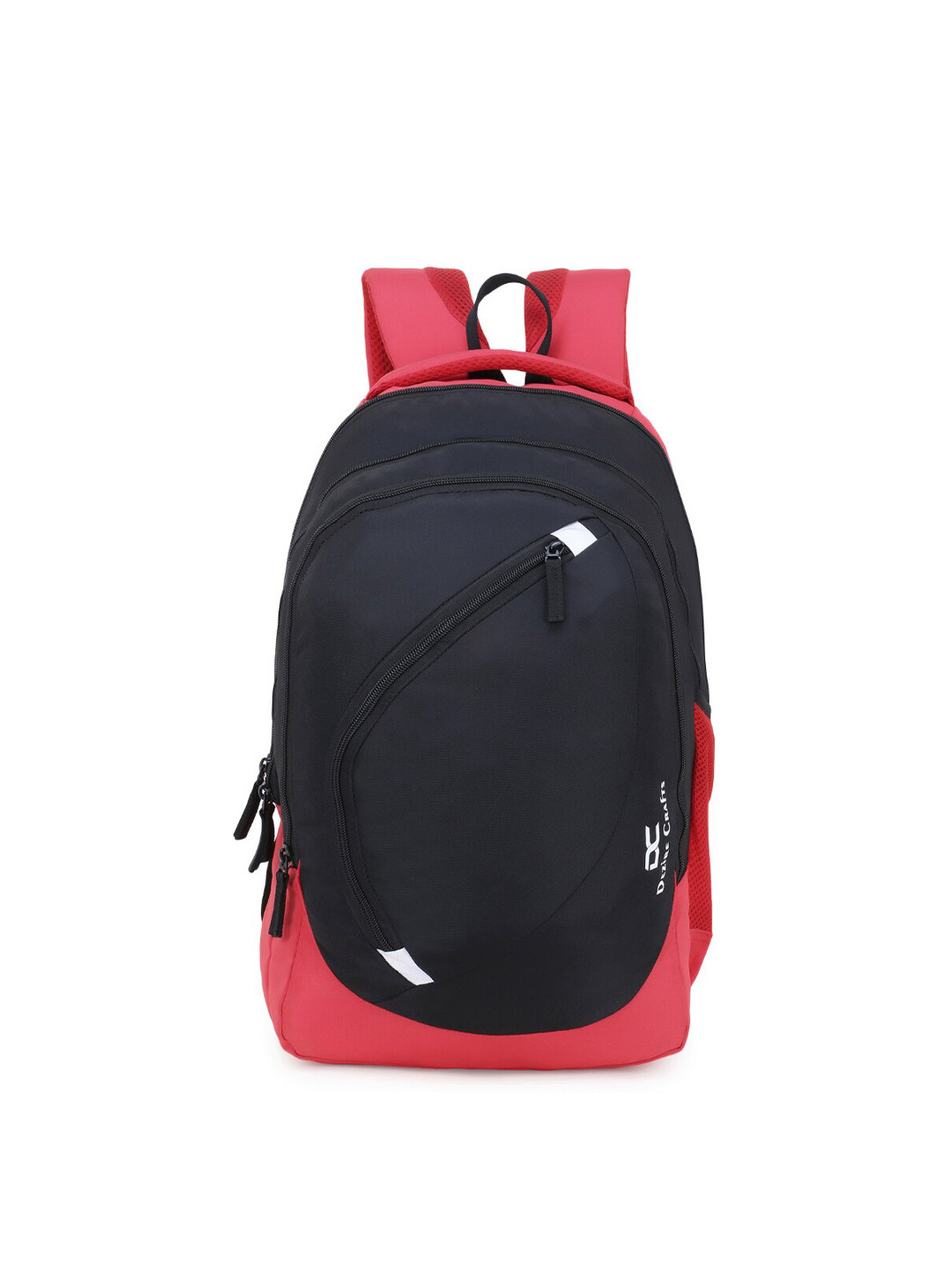 Dezire Crafts Unisex Black & Pink Colourblocked Backpack
