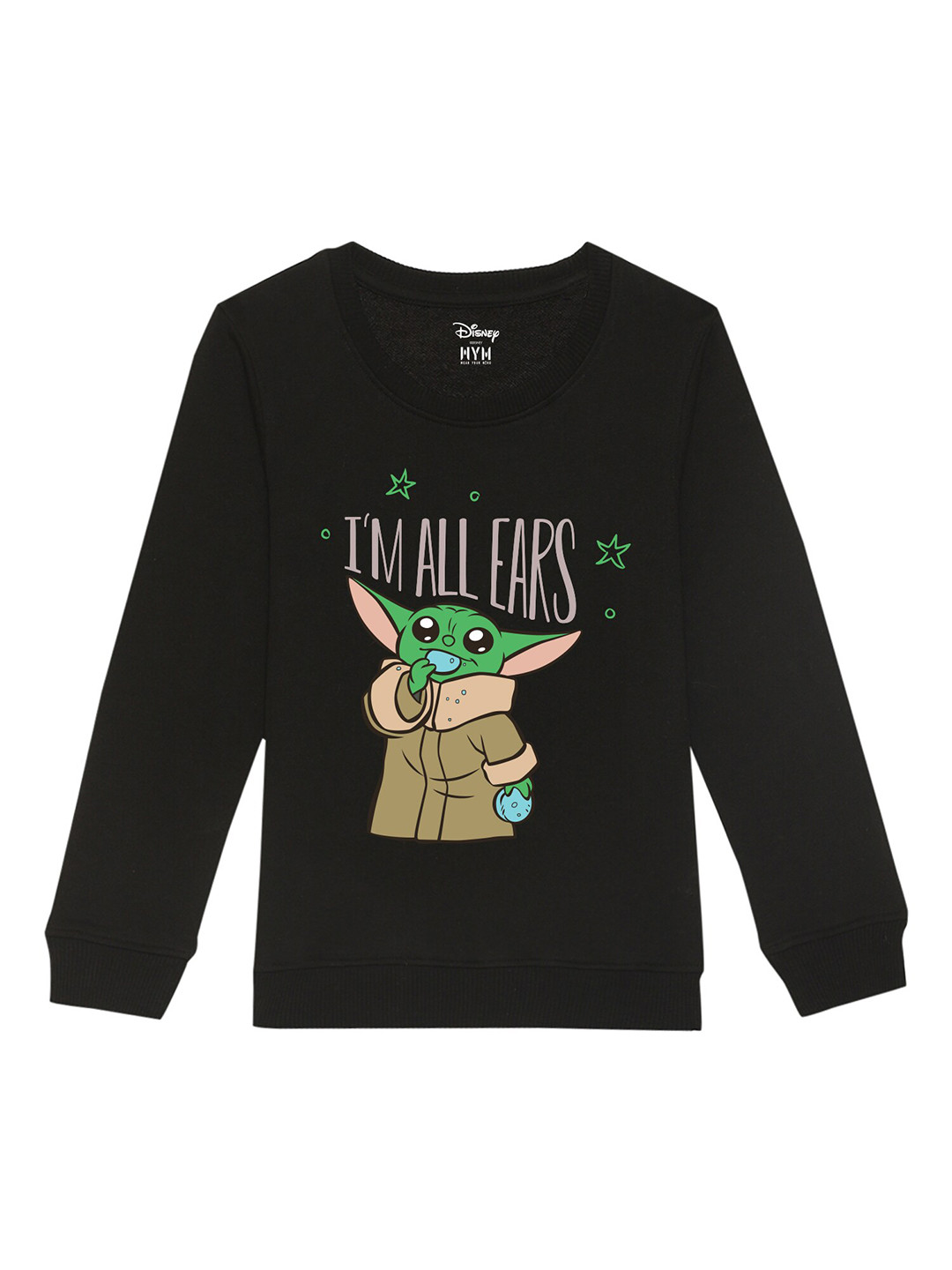 Star Wars by Wear Your Mind Kids Unisex Black Printed Sweatshirt