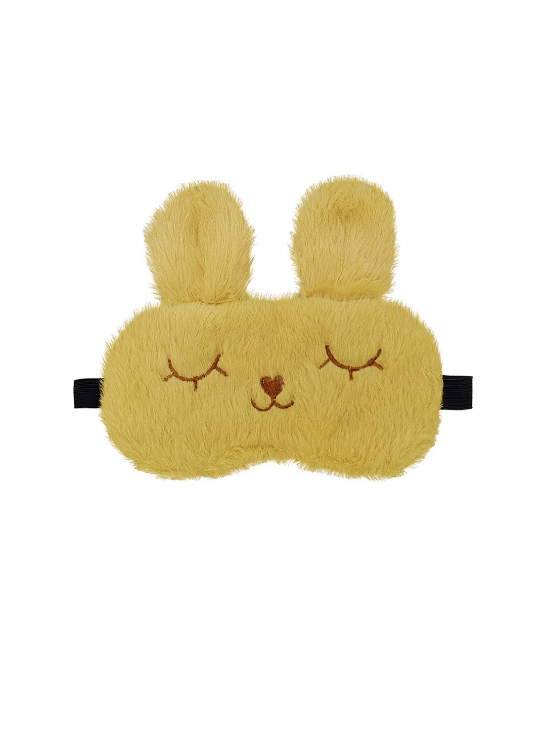 JENNA Yellow Solid Bunny Face Sleeping Eye Mask