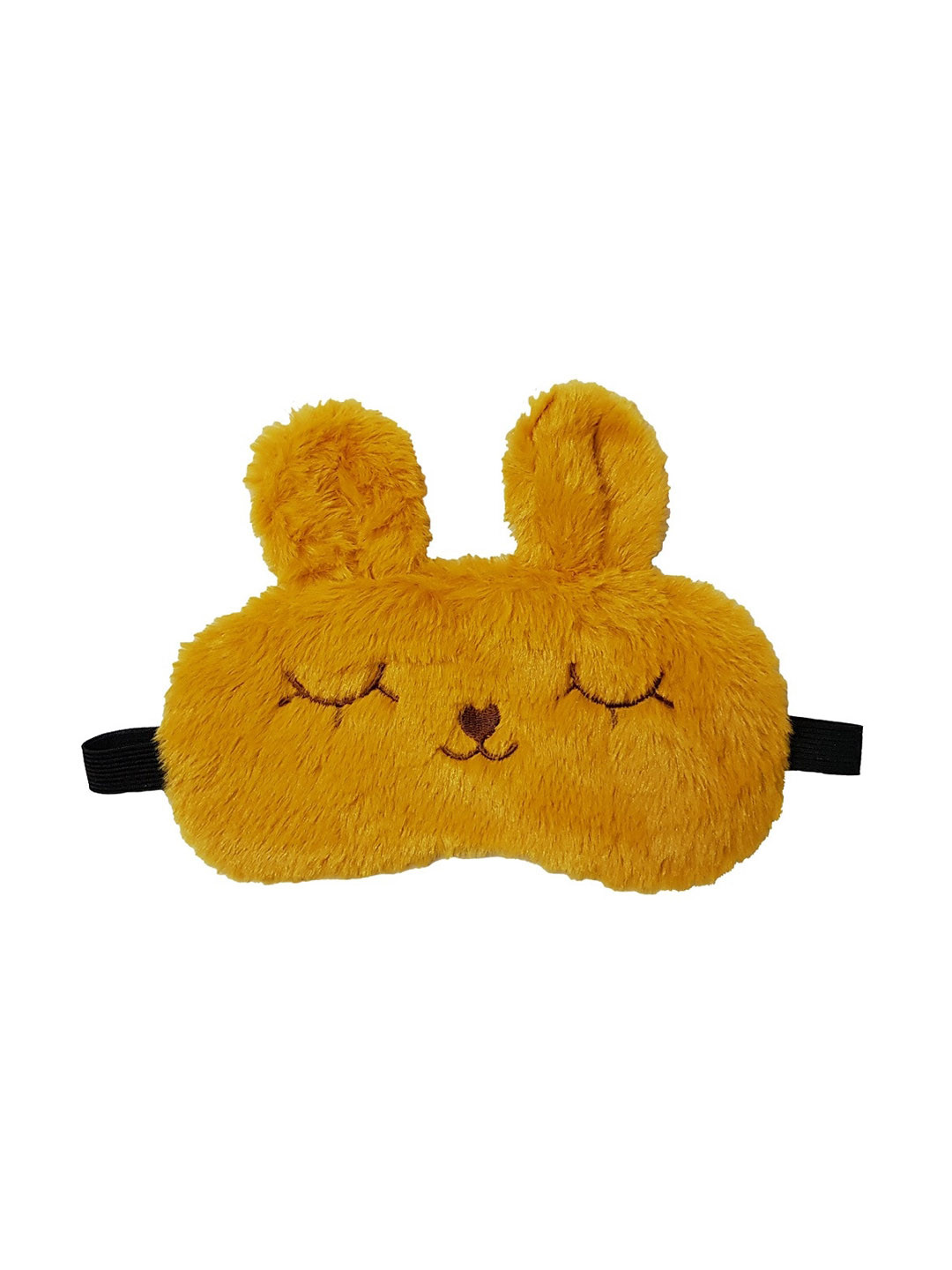 JENNA Yellow Solid Bunny Face Sleeping Eye Mask