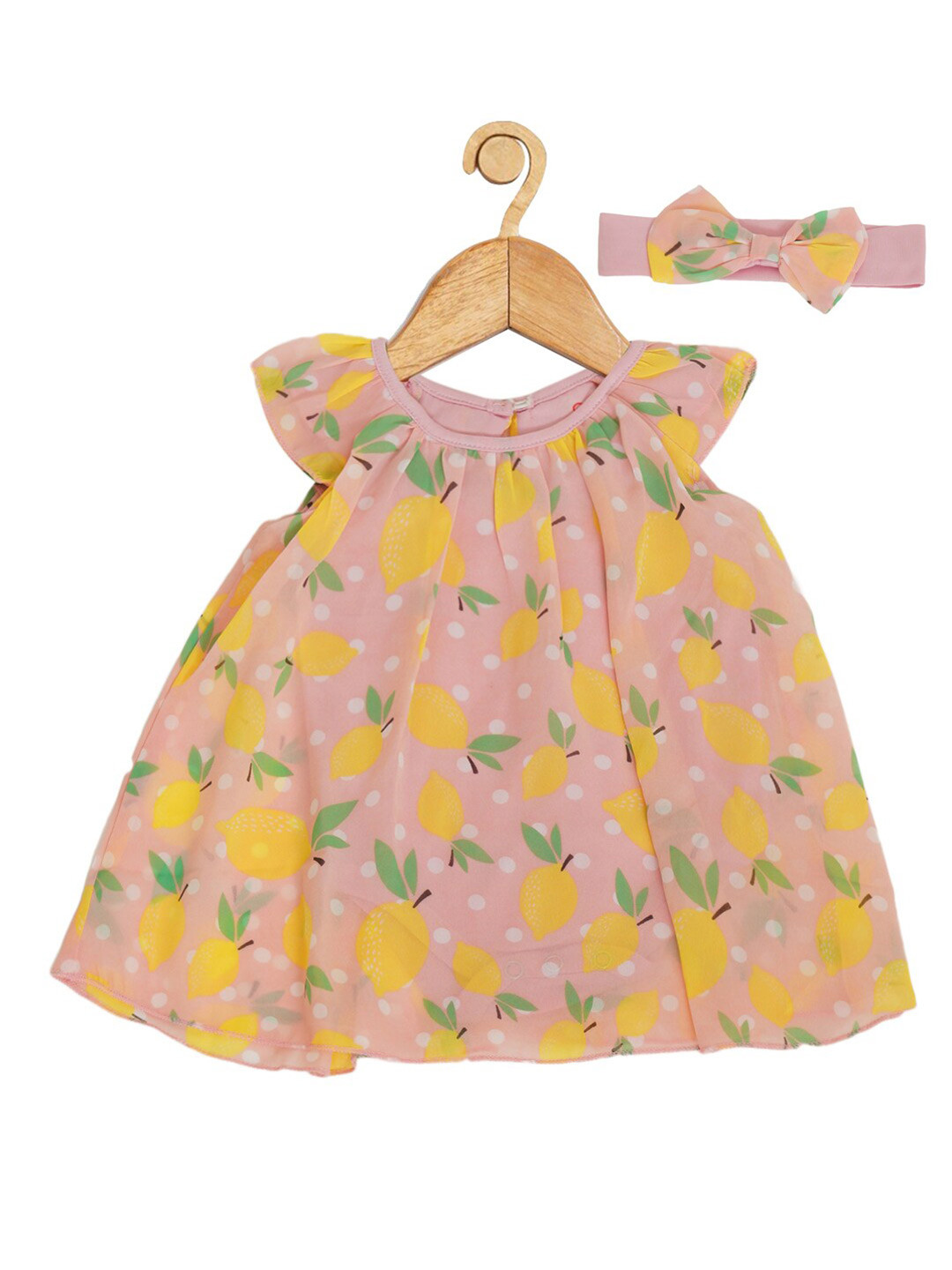 Creative Kids Girls Pink & Yellow Printed Top