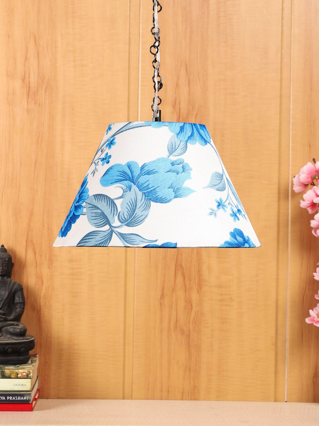 foziq White & Blue Glass Ceiling Lamps