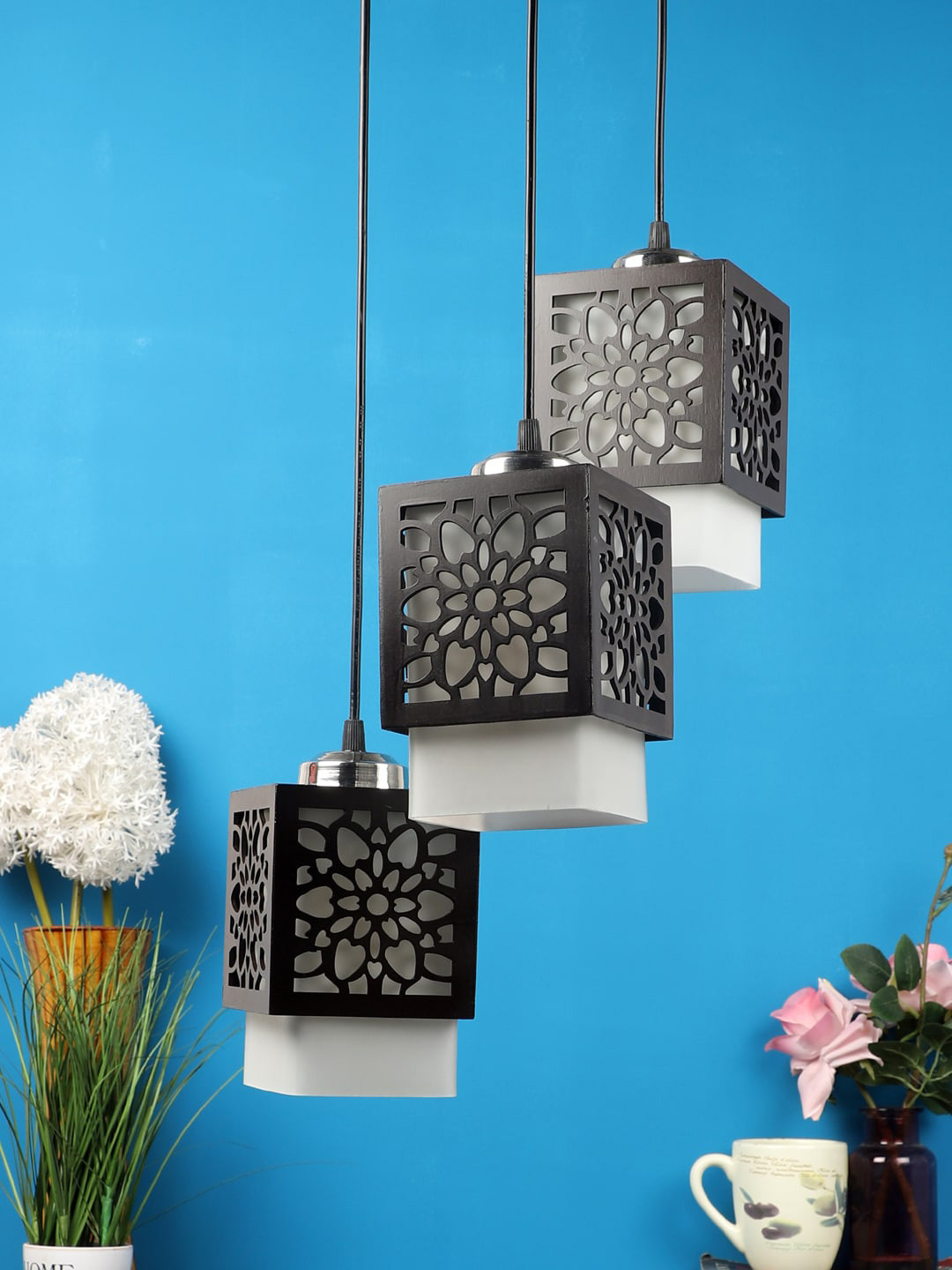 foziq Black Self Design Ceiling Lamp