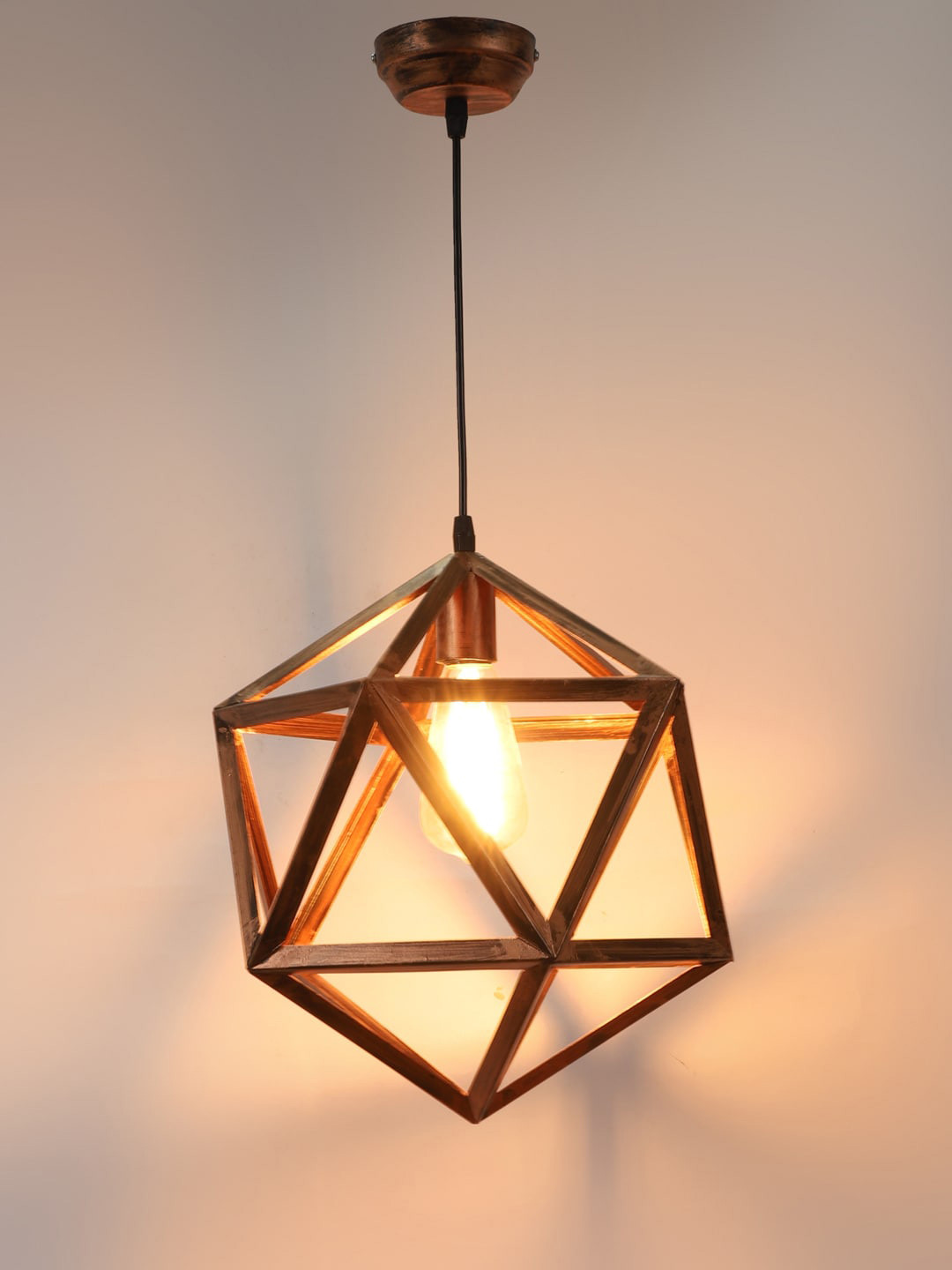 foziq Brown Solid Abstract Ceiling Lamps