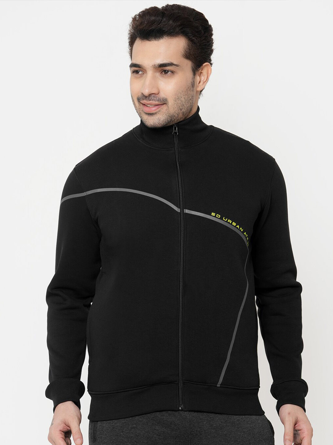 Sweet Dreams Men Black Solid Sweatshirt