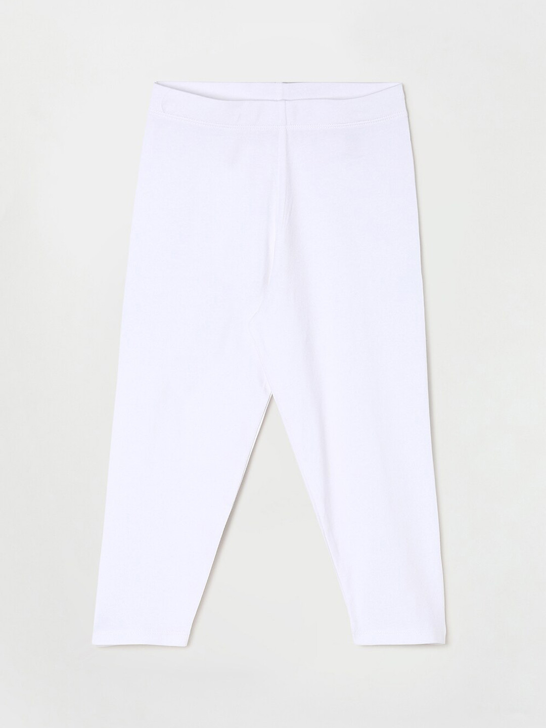 Fame Forever by Lifestyle Girls White Solid Ankle-Length Leggings