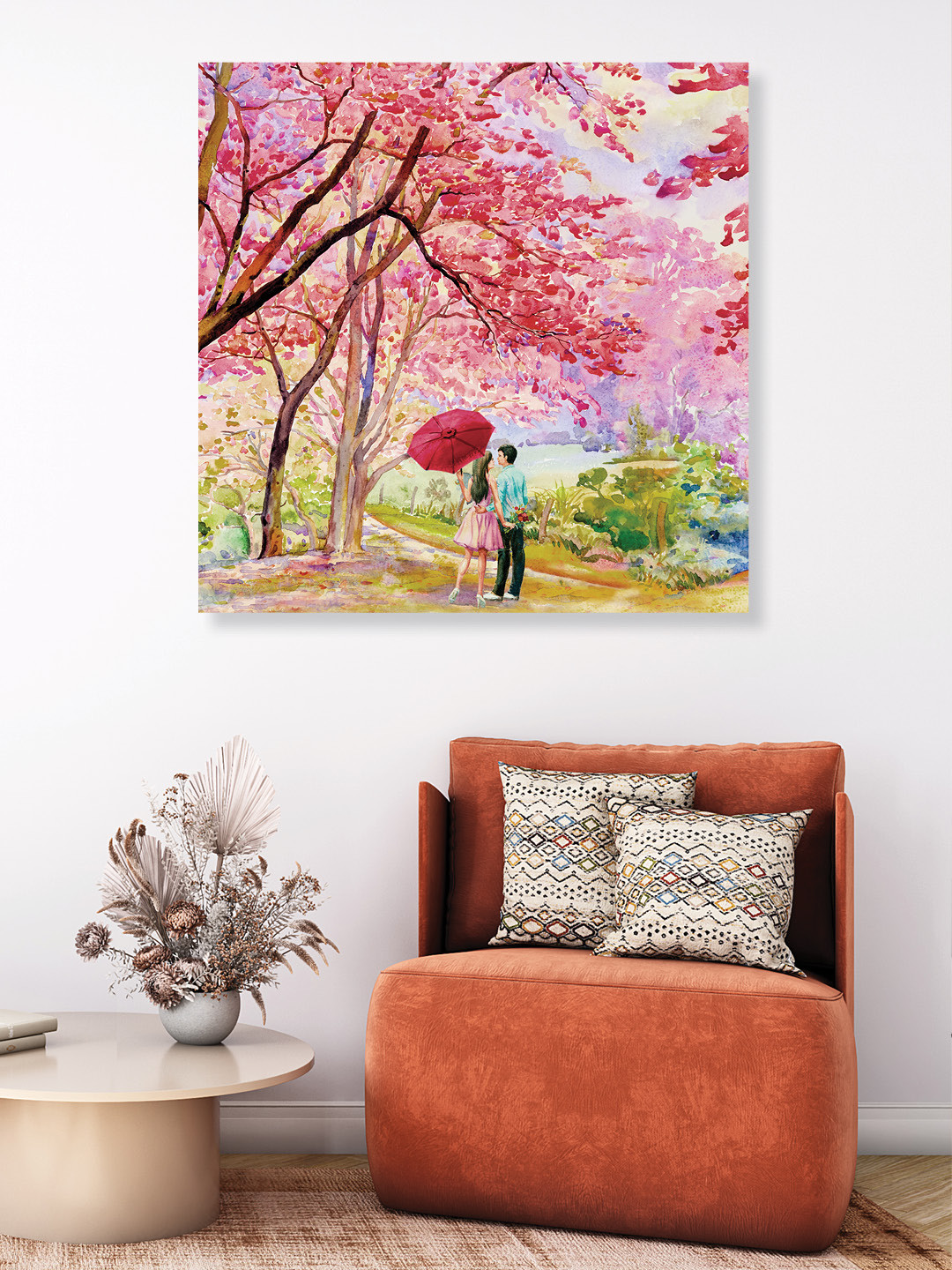 RANDOM Abstarct Printed Canvas Square Paintings Wall Art-24 x 24In