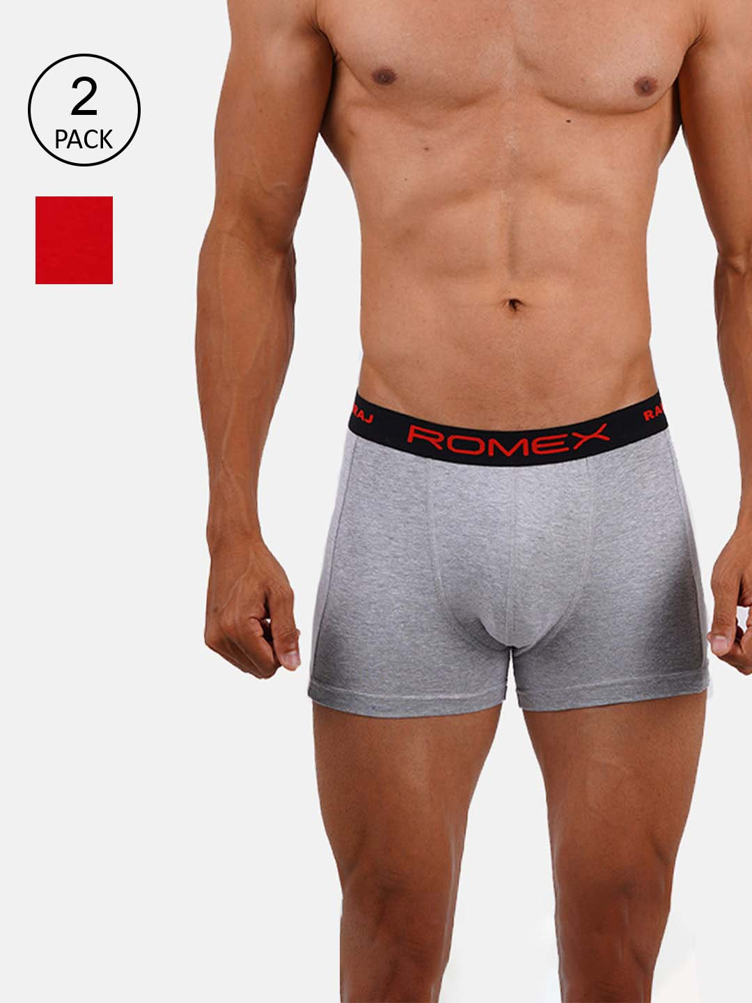 Ramraj Men Pack of 3 Assorted Cotton Romex Trunks