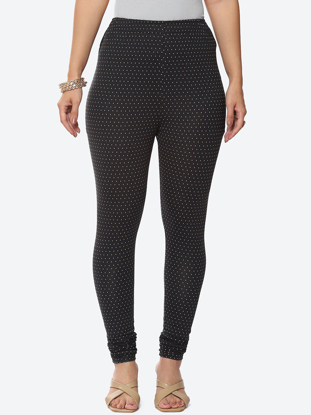 Biba Women Printed Churidar-Length Leggings