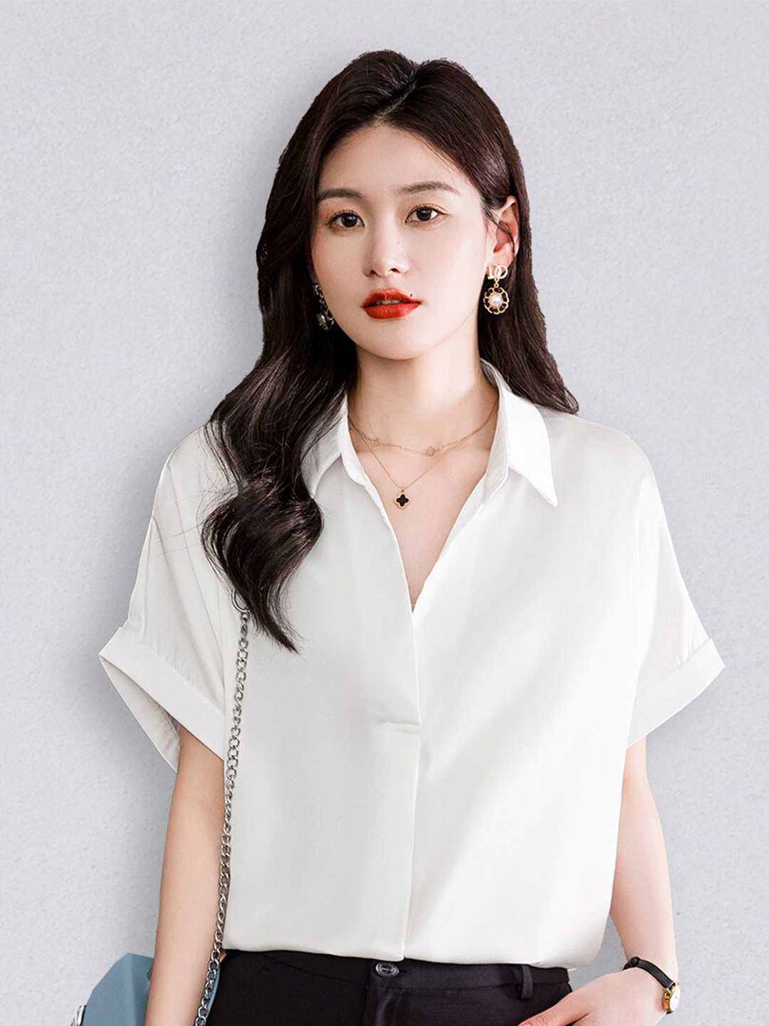 JC Collection Women White Boxy Casual Shirt