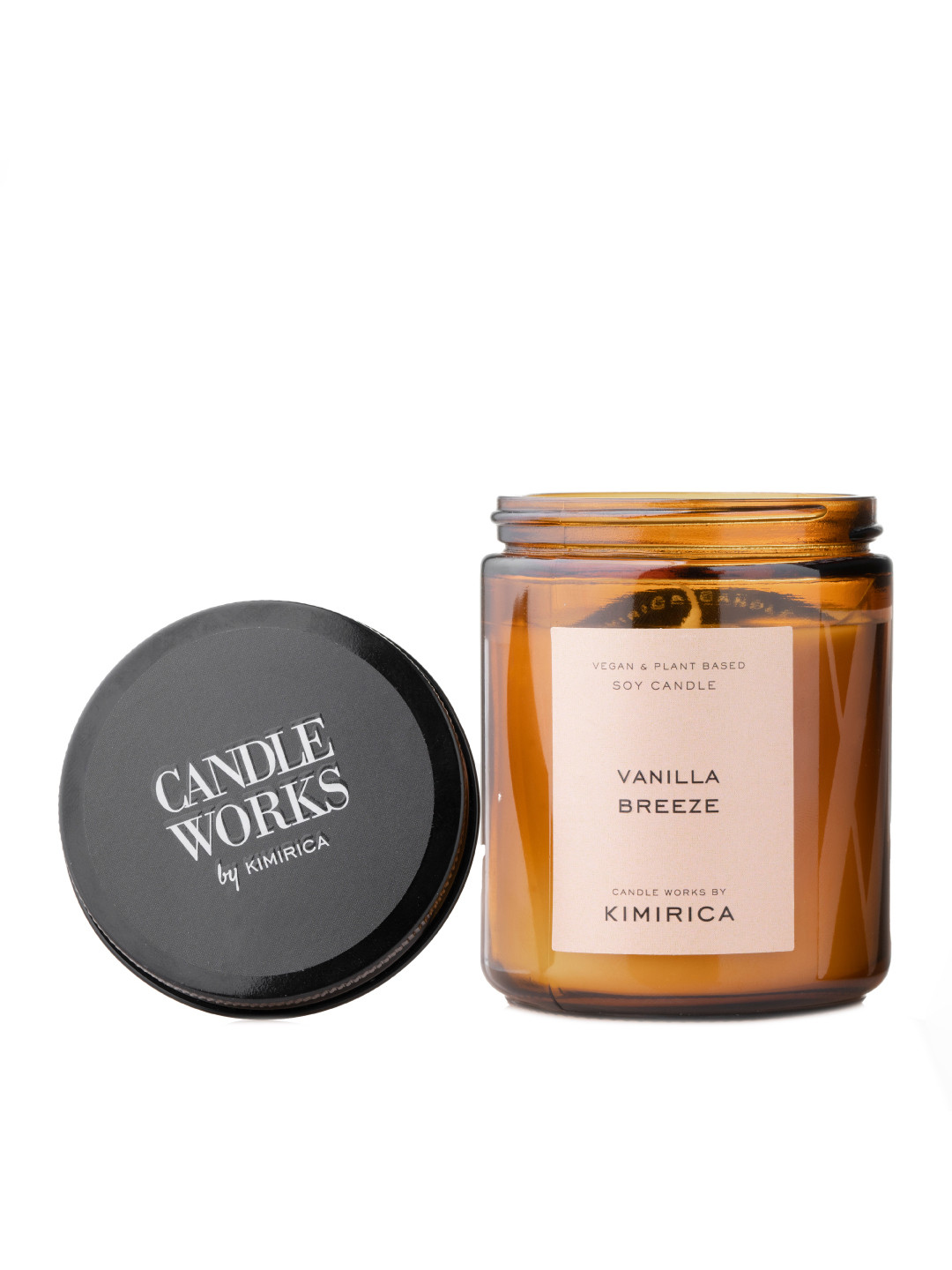 Kimirica Plant-Based Soy Wax Vanilla Breeze Scented Candle - 175g