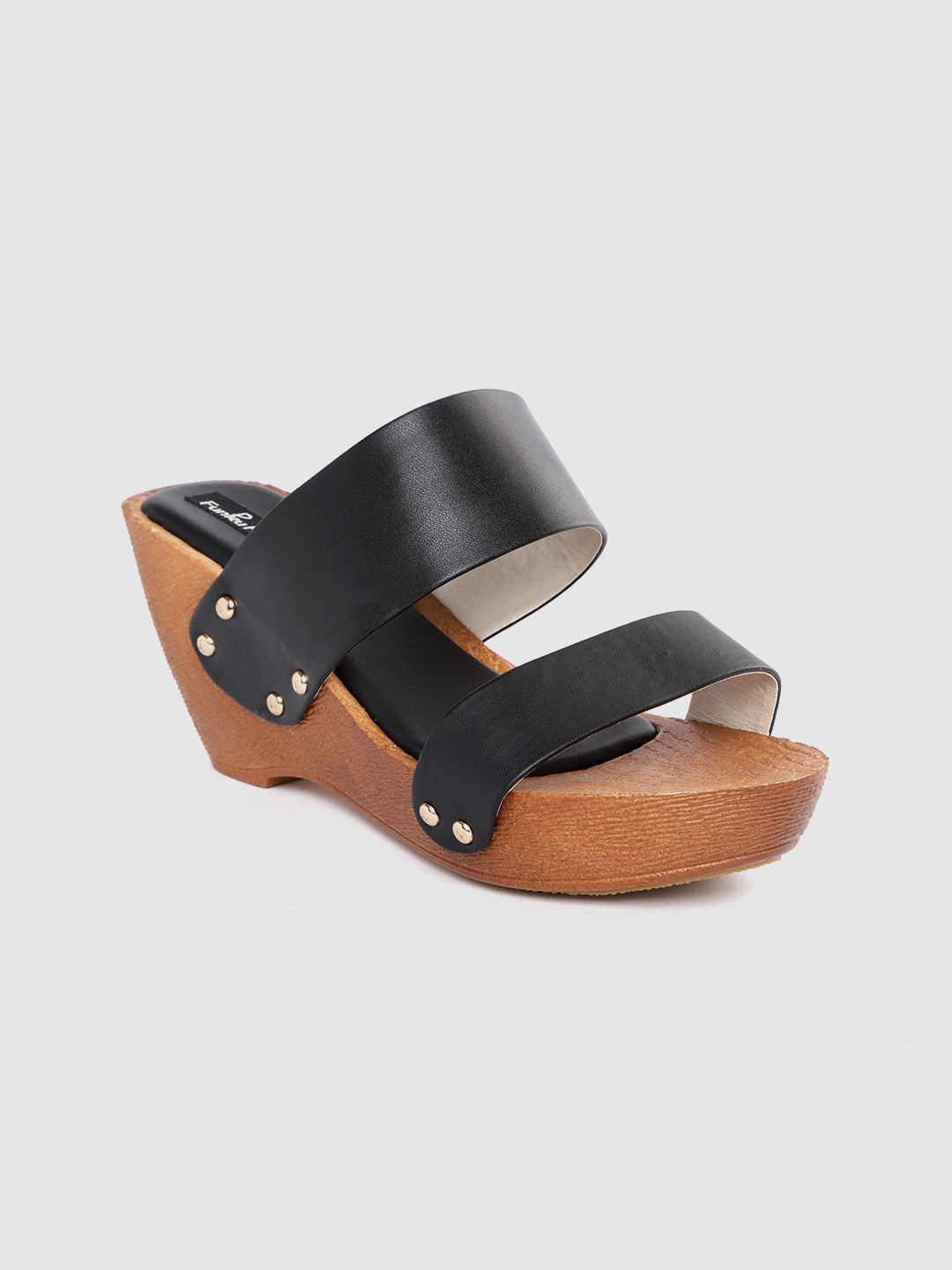 Funku Fashion Black Wedge Heels