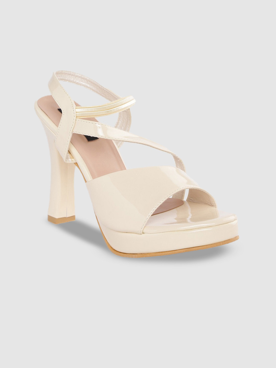 Funku Fashion Beige Block Heels