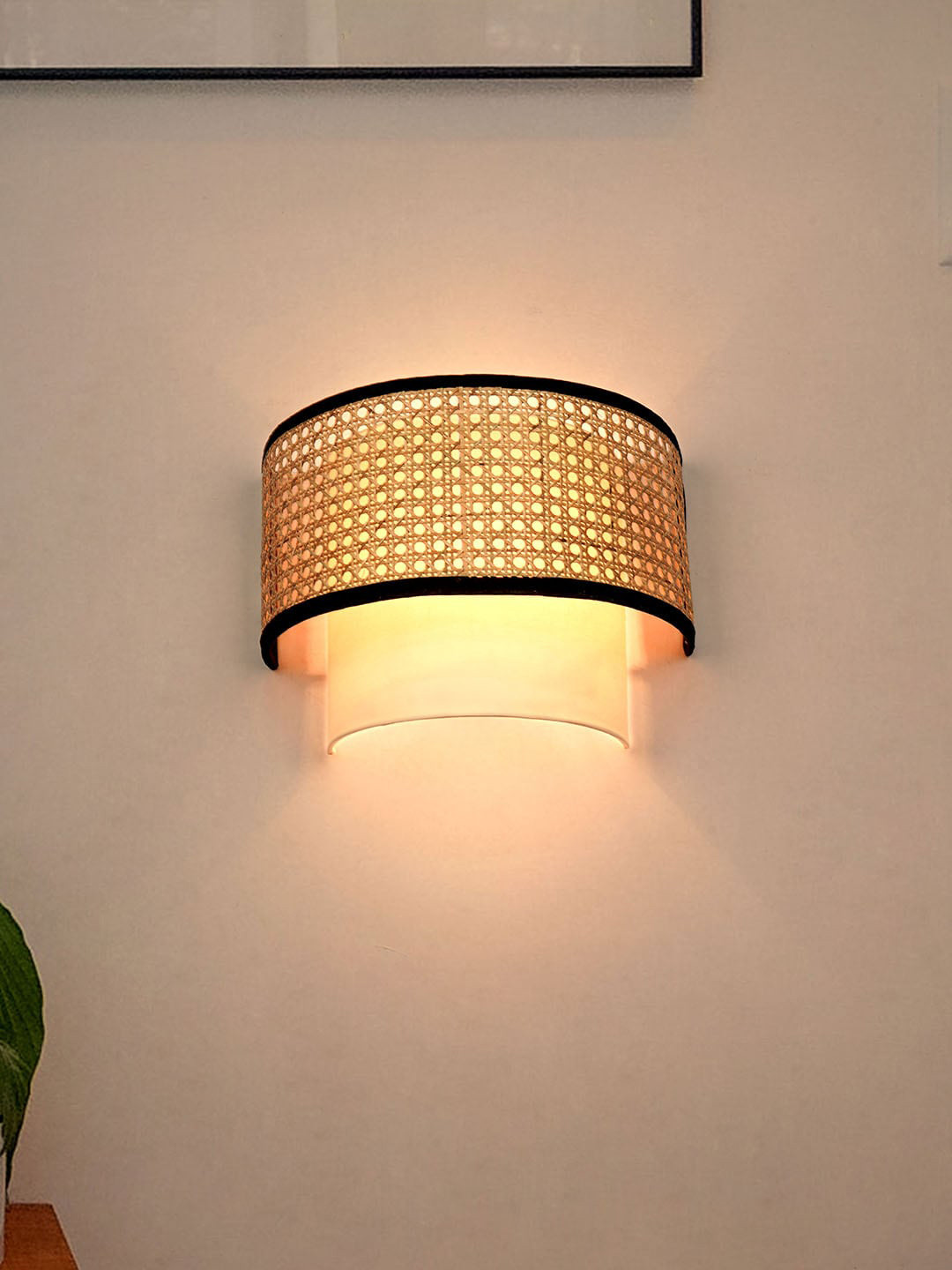 Fos Lighting Beige Half Drum Shaped Contemporary Wall Lamp