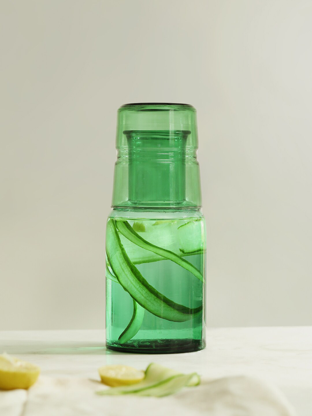 ellementry Green Solid Carafe with Tumbler