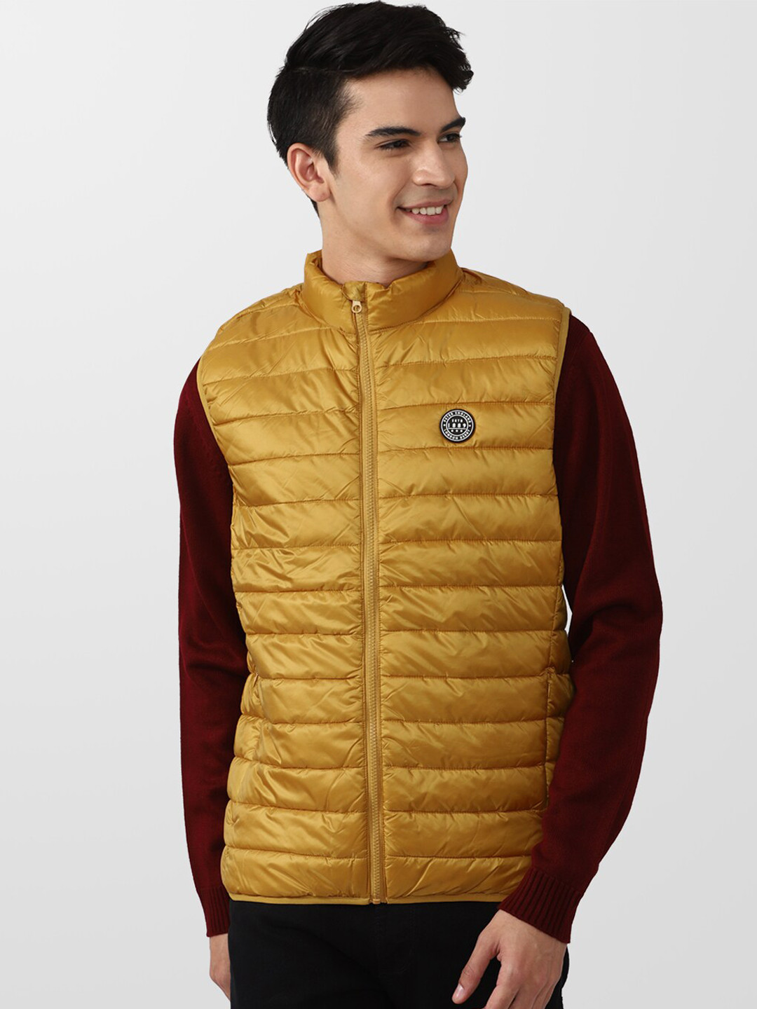 Peter England Casuals Men Yellow Puffer Jacket