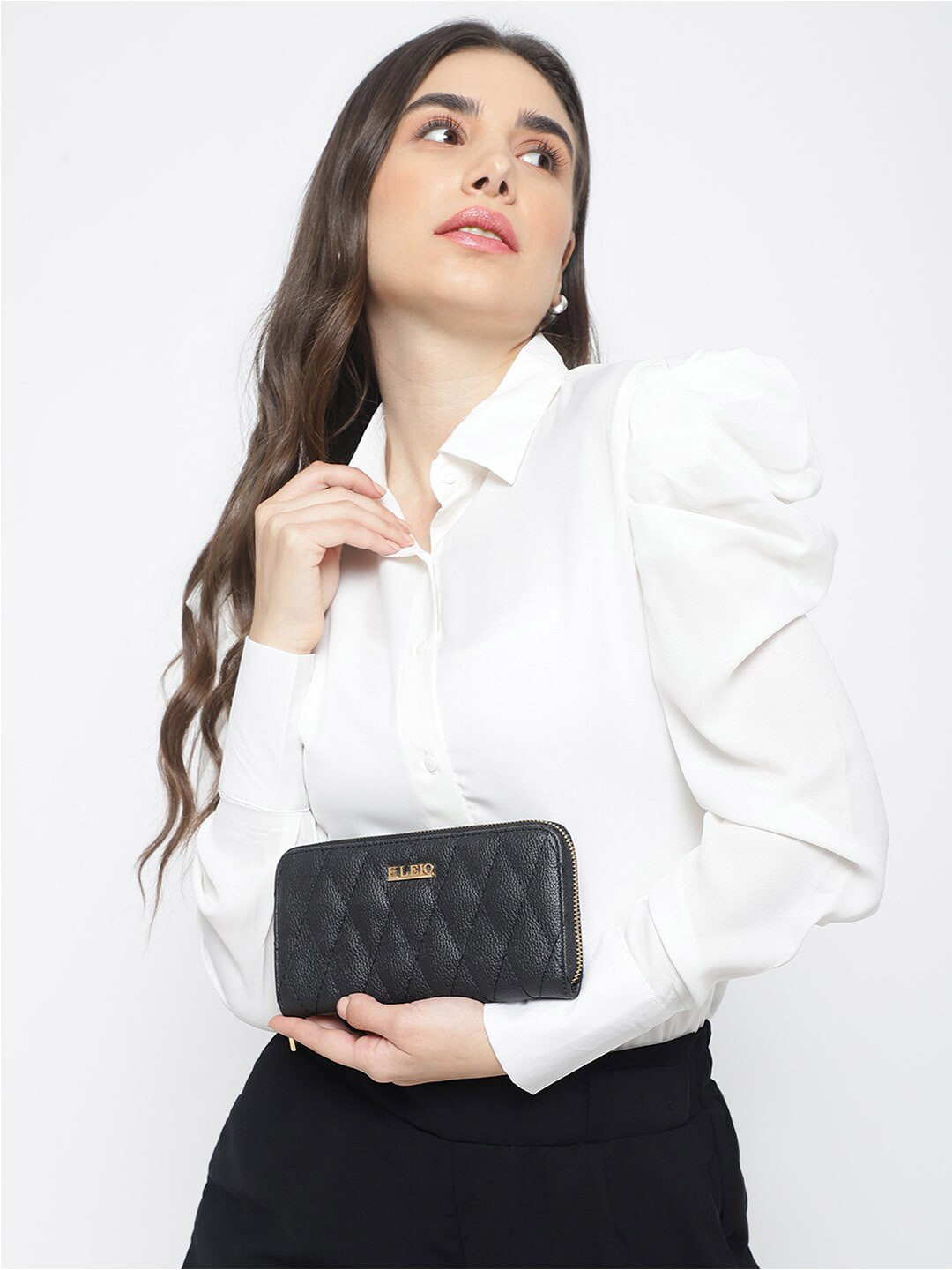 KLEIO Quilted Zip Around Women Wallet