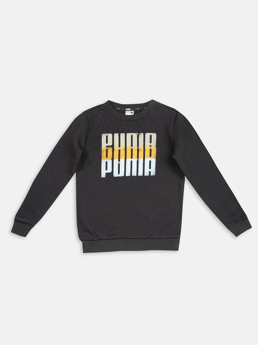 Puma Boys Black Summer Squeeze Crew Ii B Regular Fit Sweatshirt