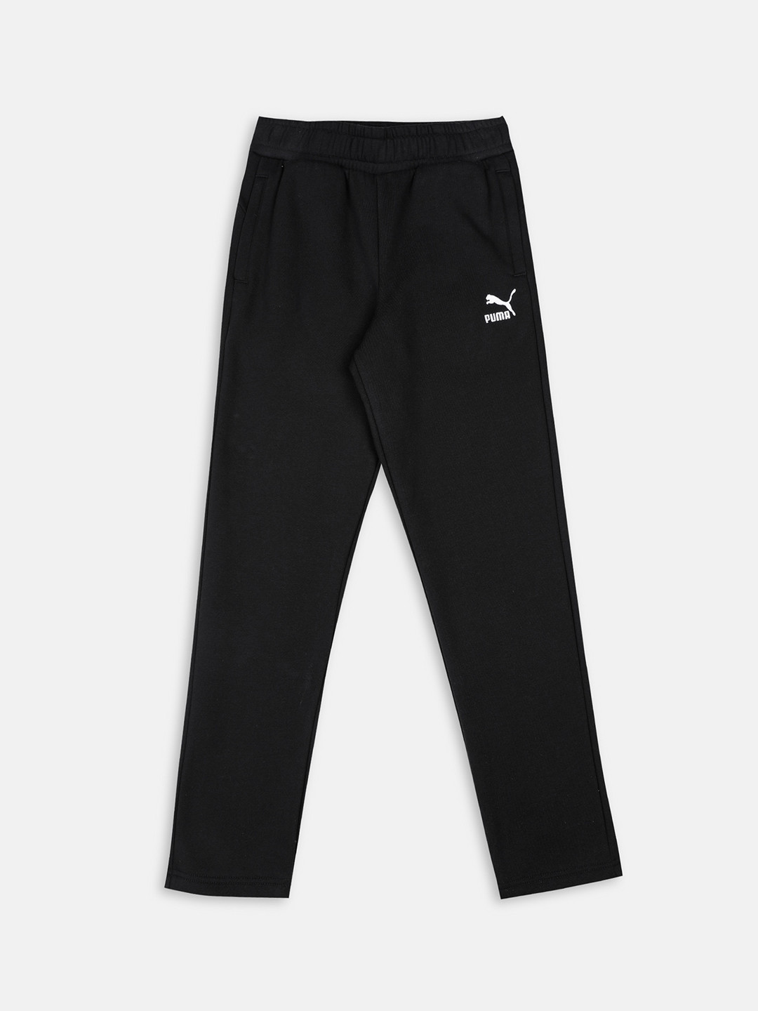 Puma Boys Black Solid Cotton Track Pants