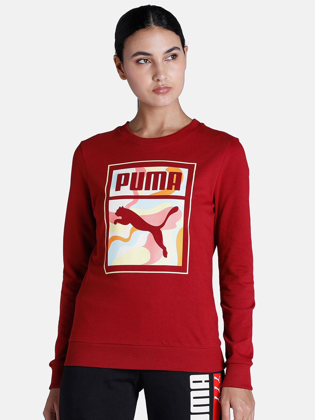 Puma Graphic Crew Women Regular Fit Sweat Shirt
