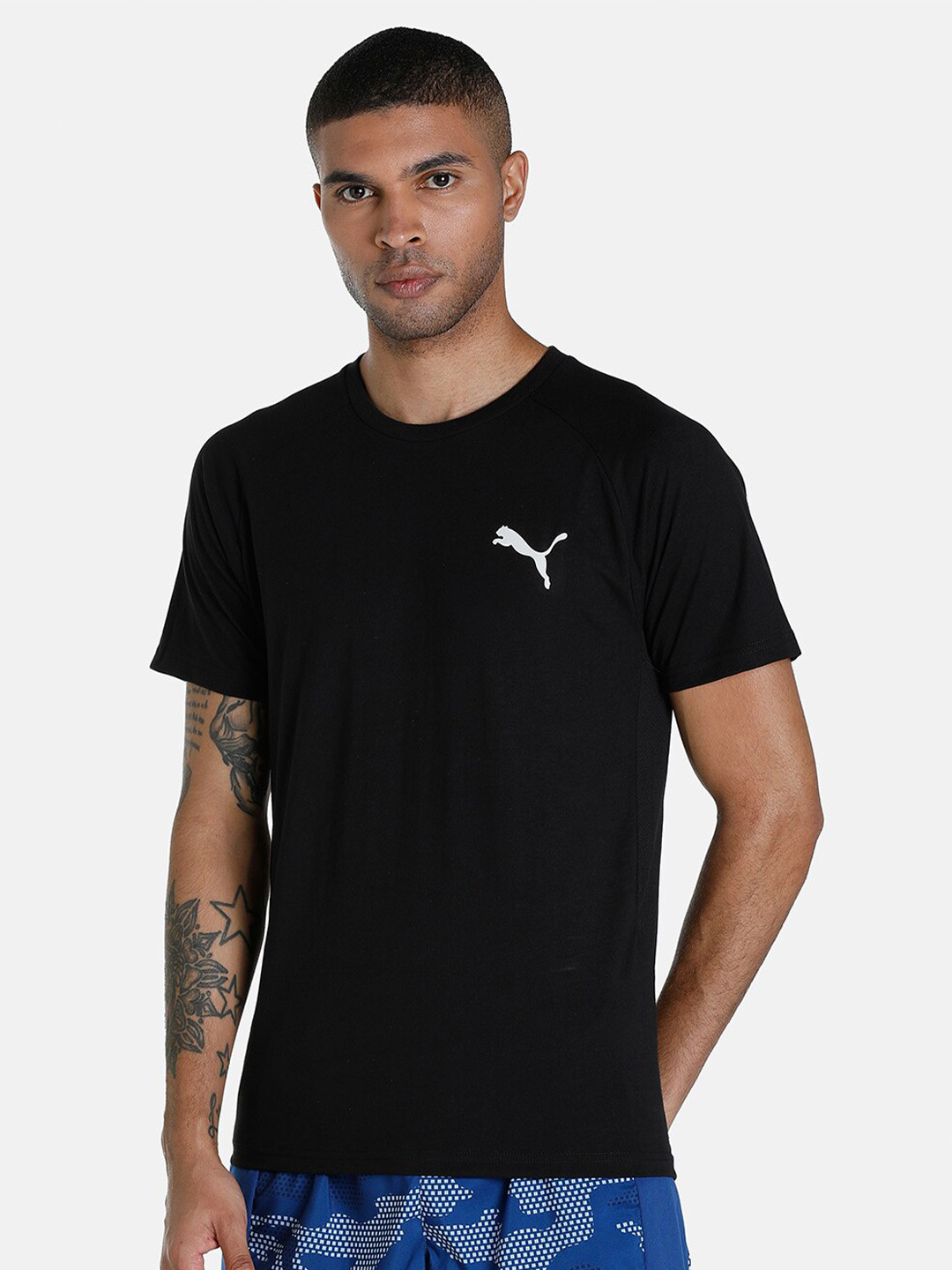 Puma Men Black Evostripe Lite T-shirt