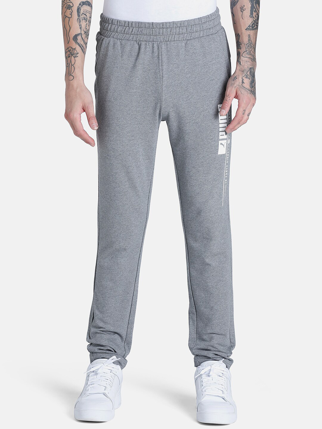 Puma Men Slim Fit Futuristic Logo Track Pants