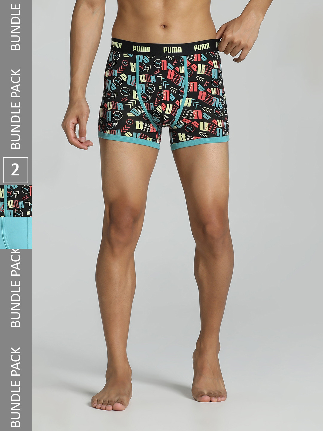 Puma Stretch AOP Men Trunks Pack of 2 with EVERFRESH Technology