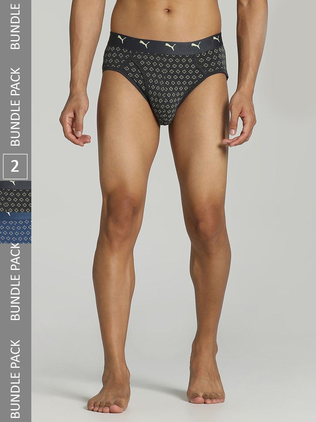 Puma Men Stretch Aop Men'S Pack Of 2 Briefs