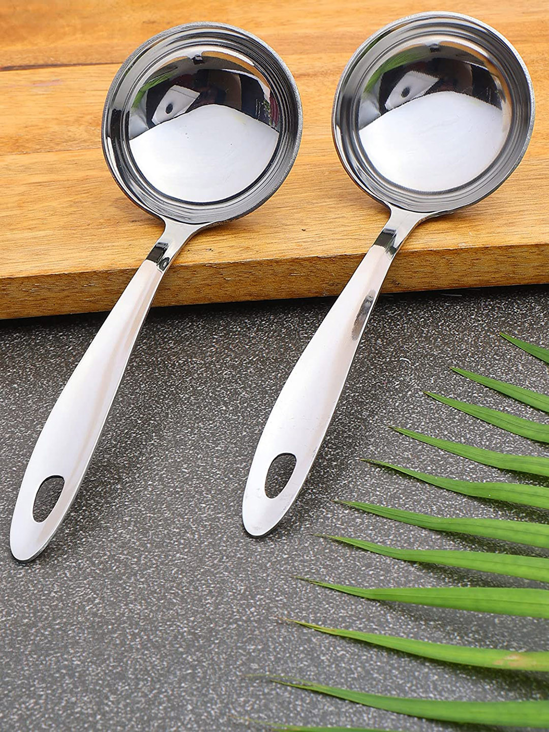 ZEVORA Set Of 2 Stainless Steel Serving Spoon set