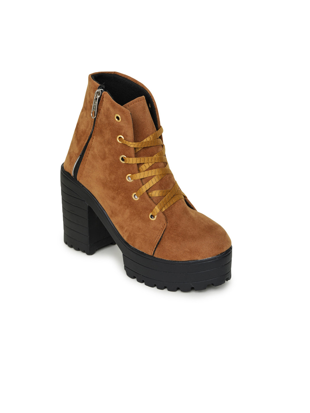 Funku Fashion Women Tan Solid Winter Boots