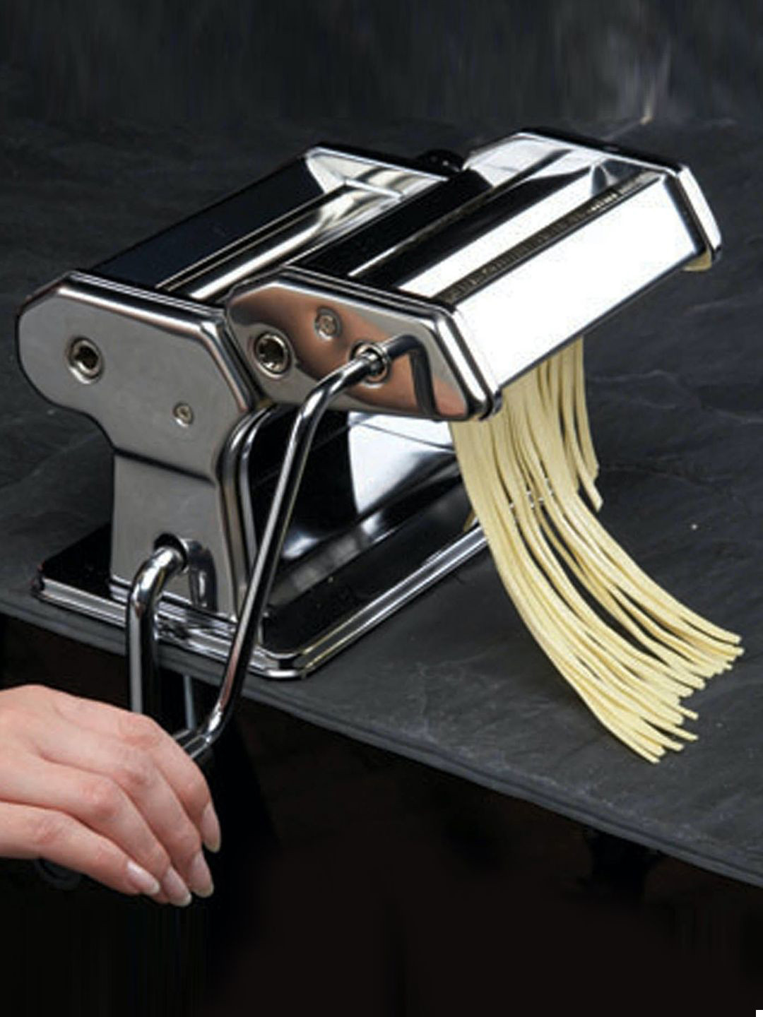 KitchenCraft Silver Stainless Steel Double Cutter Pasta Machine
