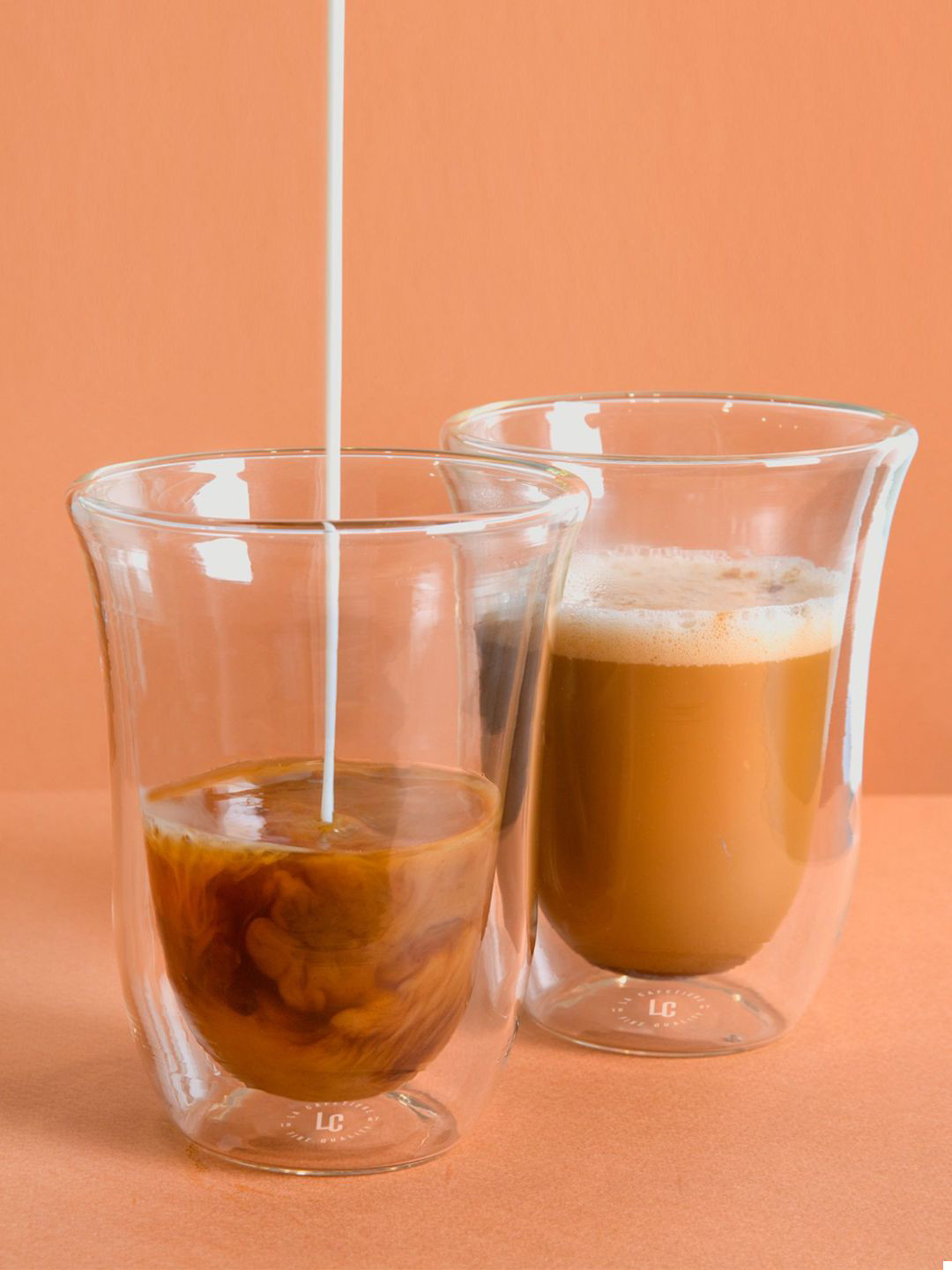 La Cafetiere Transparent Set Of 2 Solid Jack Glasses