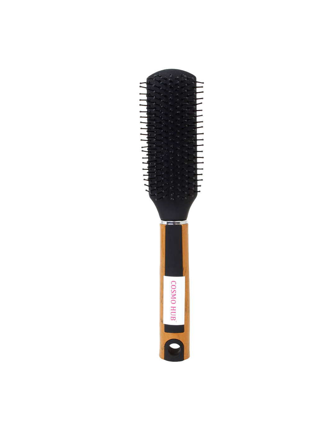 COSMO HUB Roller Wooden Hair Brush - Black