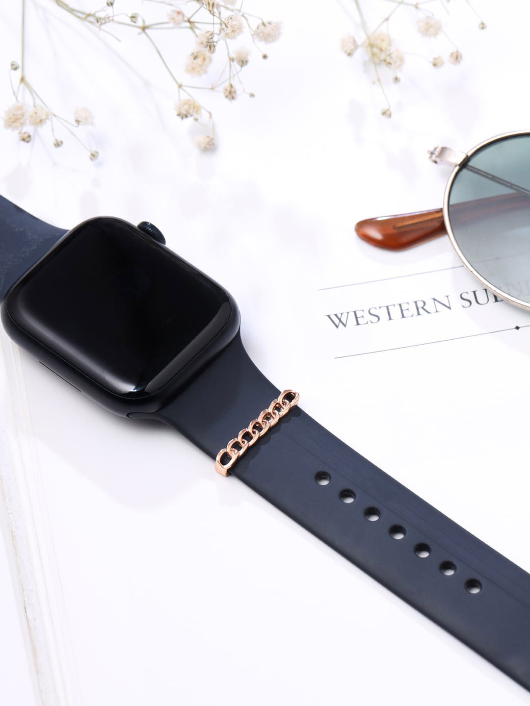 Mitali Jain Women Rose Gold-Toned Solid Link Watch Charms