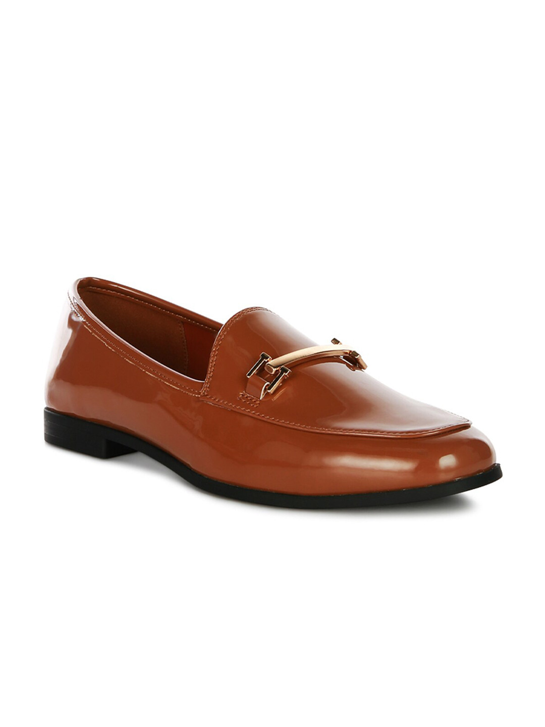 London Rag Women Tan Horsebit Loafers