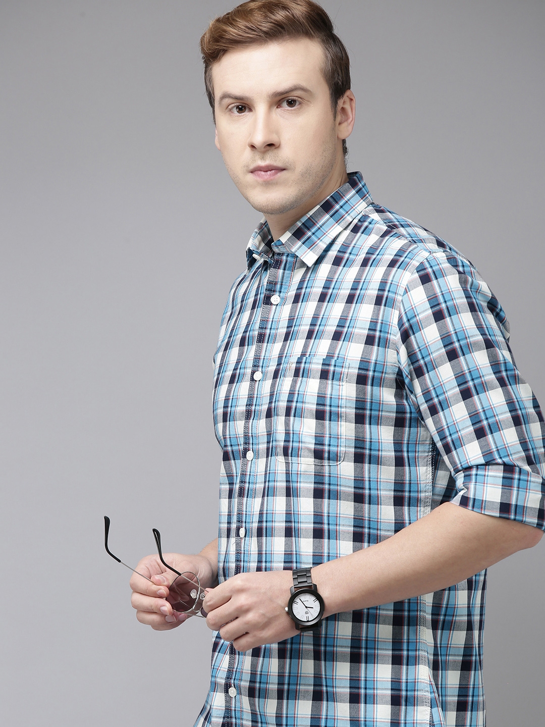 Van heusen sport men's checkered casual shirt online