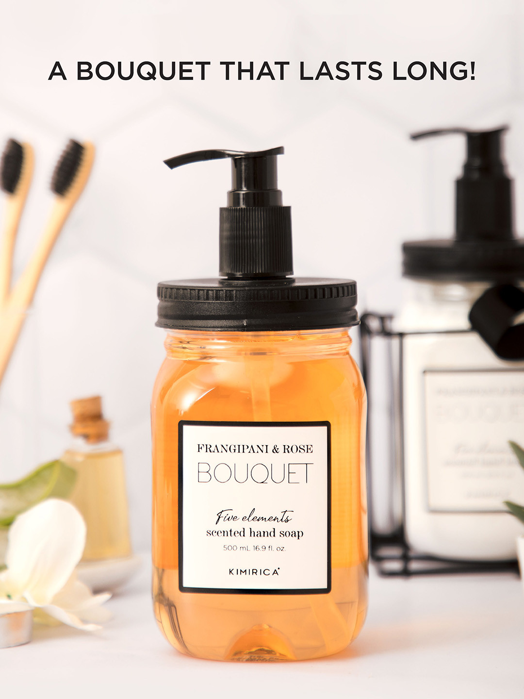 Kimirica Frangipani & Rose Bouquet Scented Liquid Hand Wash 500 ml