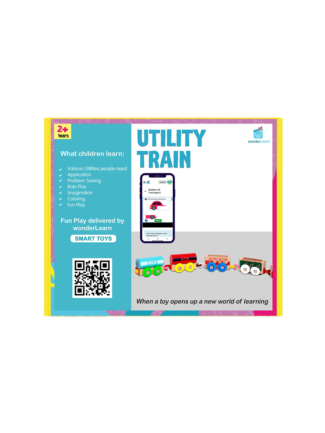 wonderLearn Kids Blue Utility Train Skill Development Toys