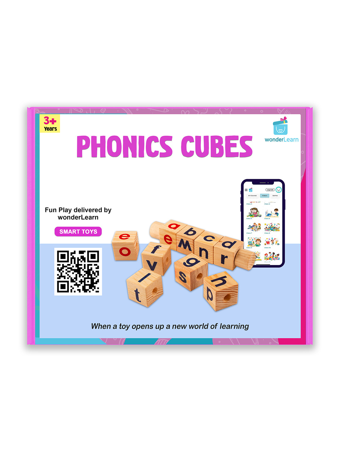 wonderLearn Kids Yellow Word Cubes Skill Development Toys