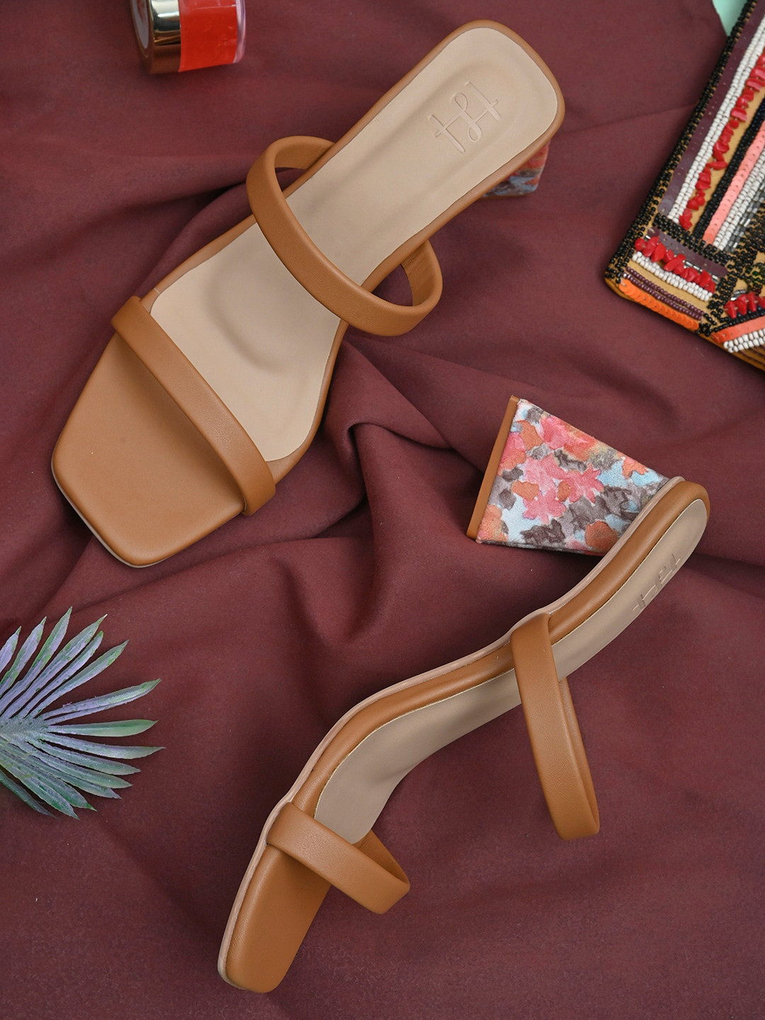 Hydes N Hues Women Tan Brown Block Heels