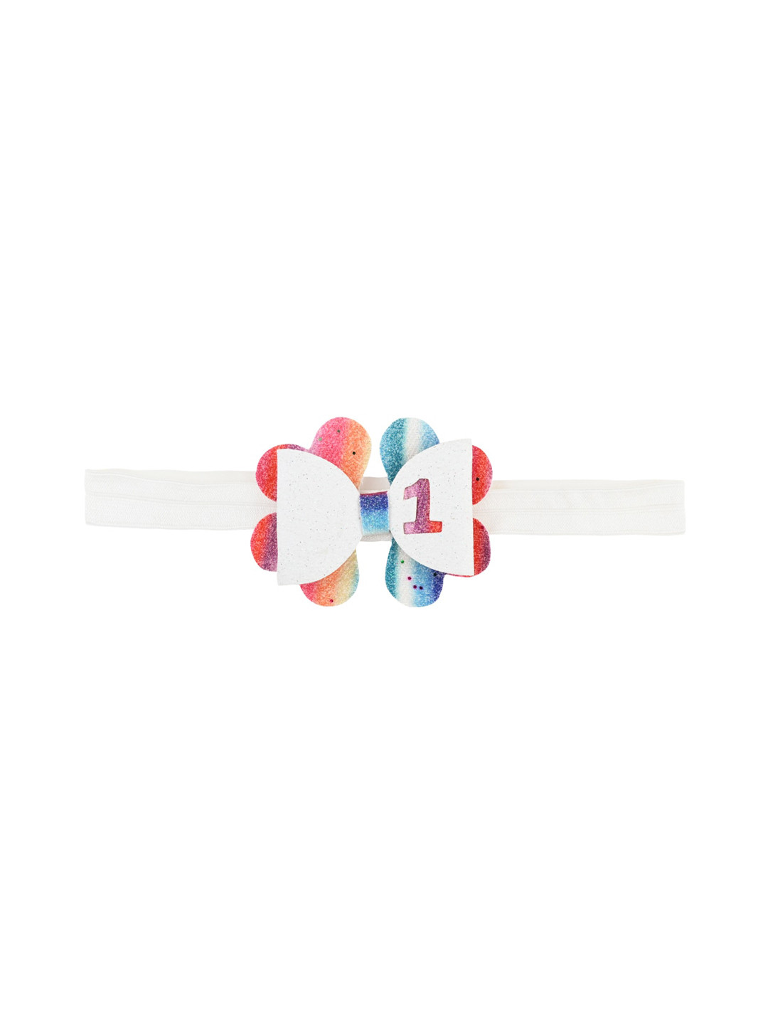 Aye Candy Girls White Embellished First Yearly Chill Wrap Headband