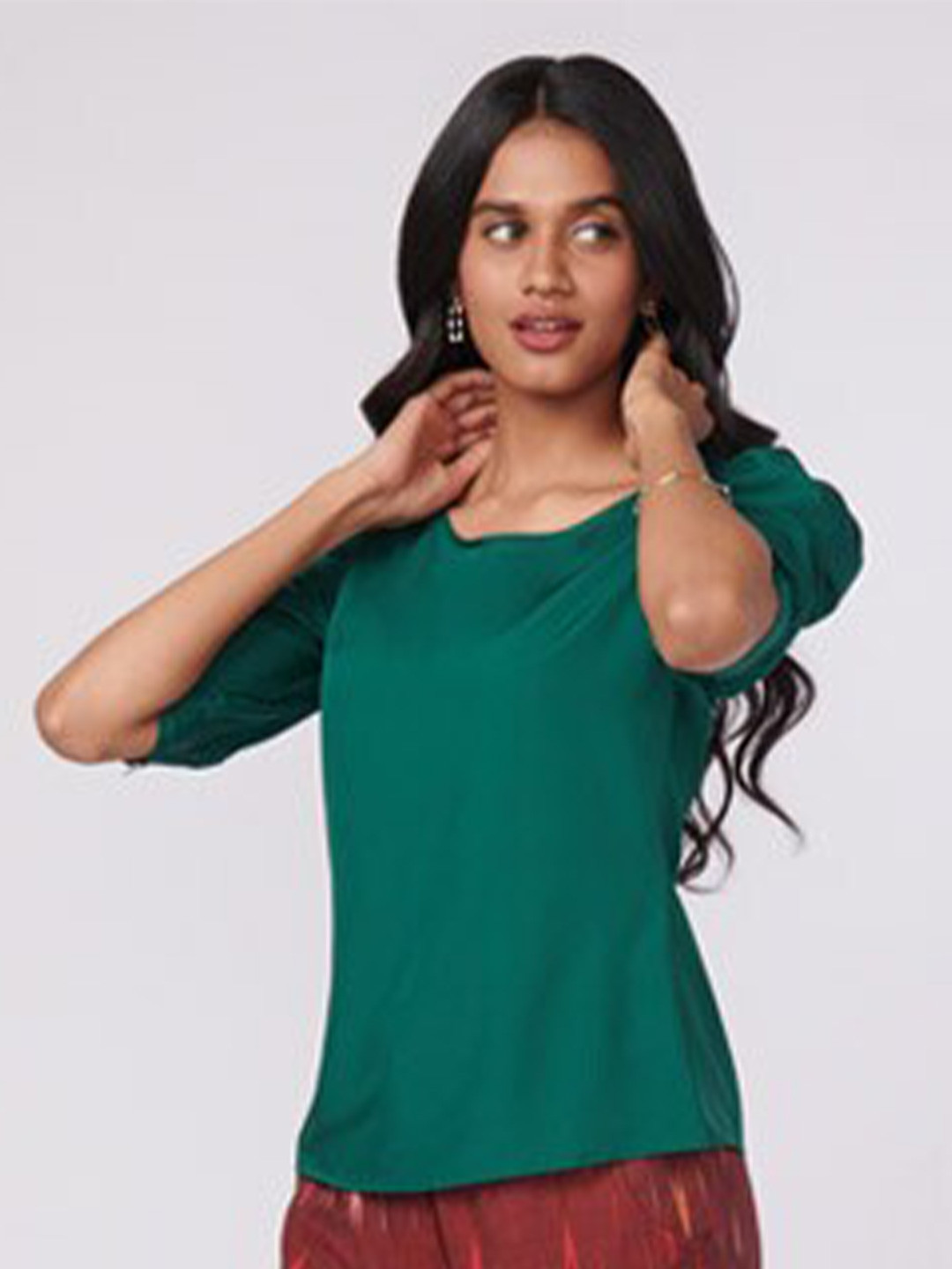 NOT SO PINK Women Green Top