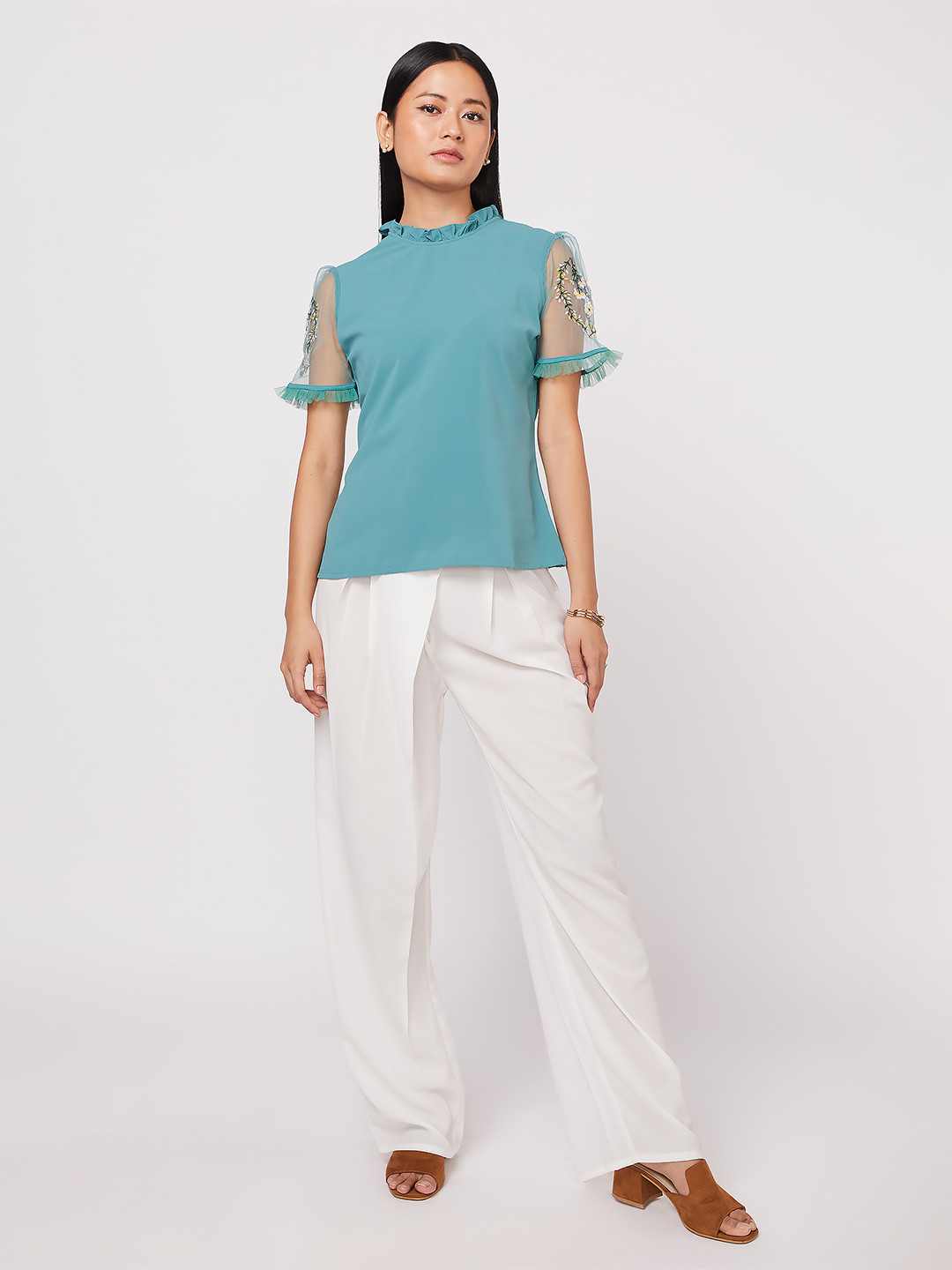 NOT SO PINK women Green Top